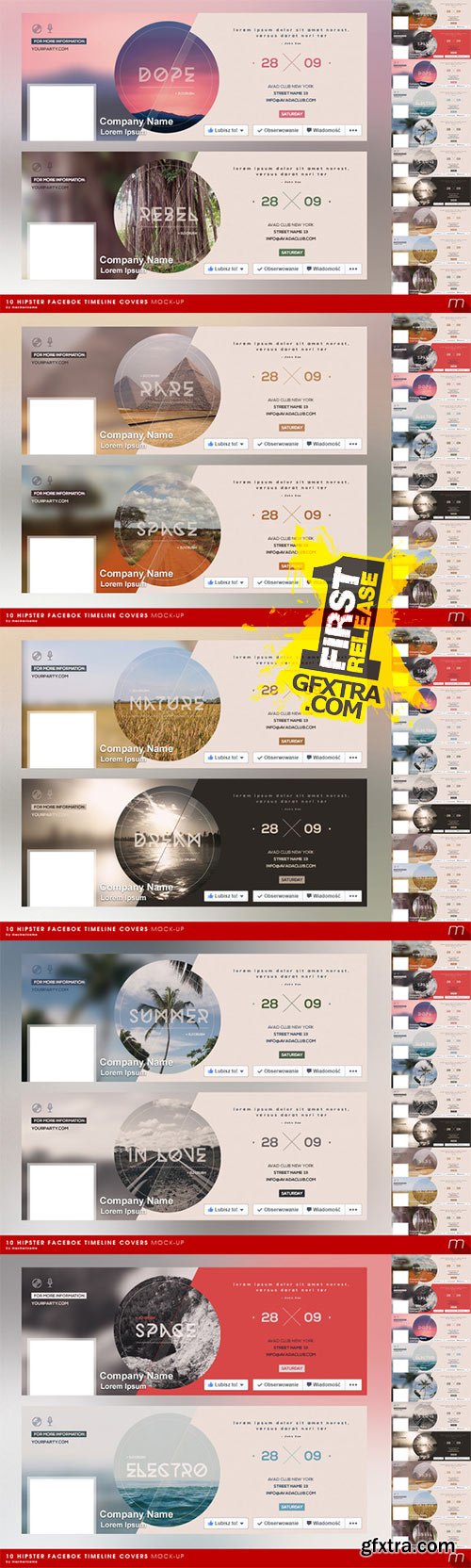 CM - 10 HIPSTER PARTY TIMELINE COVERS 259351