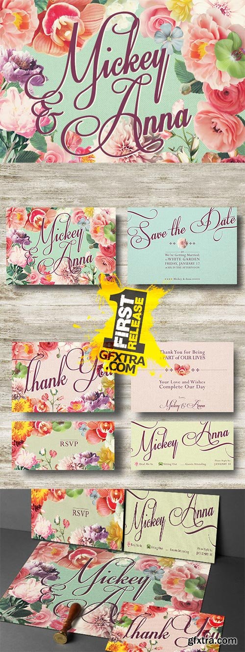 CM - Flower Wedding Invitation 255822 CM - Flower Wedding Invitation 255822