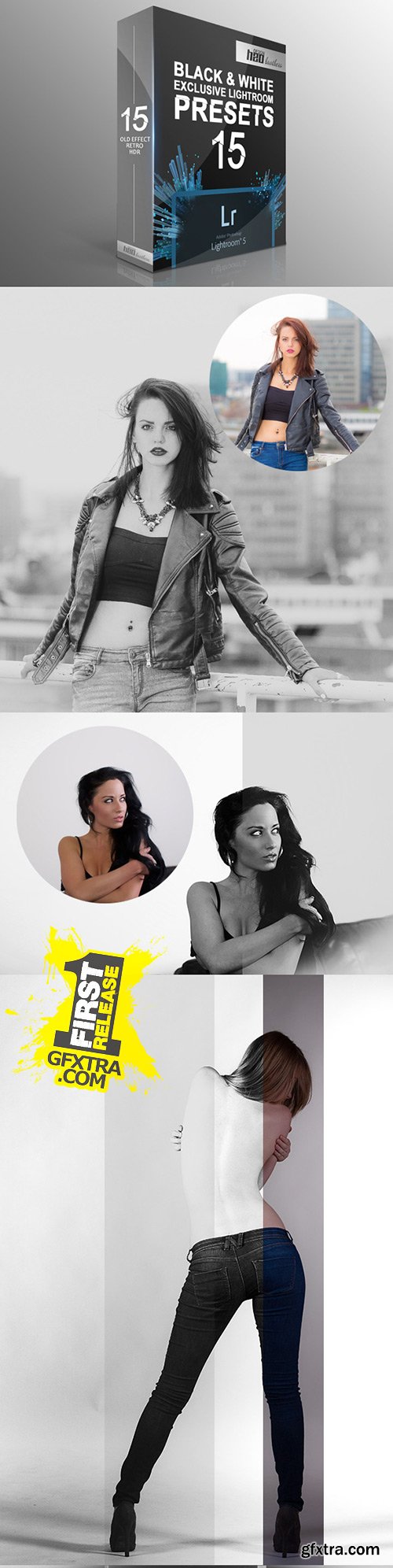 GraphicRiver - 15 Exclusive Black &amp; White Lightroom Presets 8122264