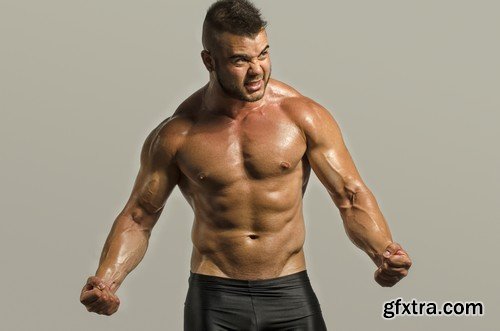 Stock Photos - Muscular man 2, 25xJPG