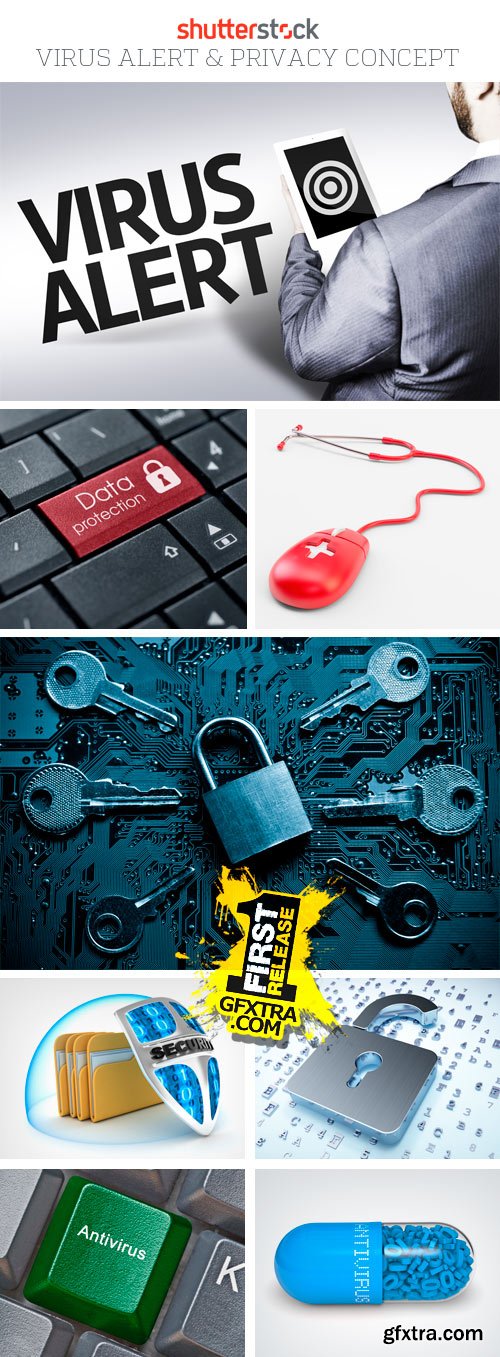 Virus Alert & Privacy Concept 25xJPG