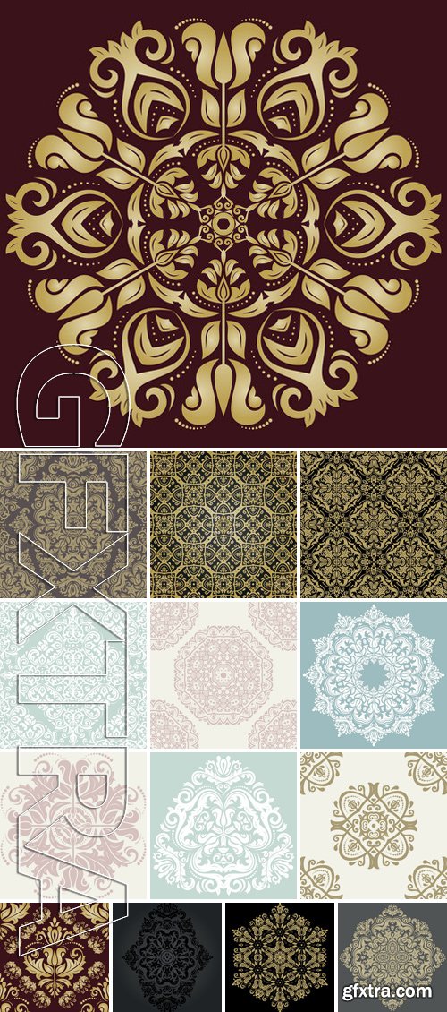 Stock Vectors - Floral vector oriental pattern with arabesque and floral elements. abstract ornament for background