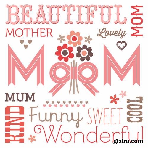 Happy Mothers Day Cards Labels Icons Design Elements 50EPS Happy Mothers Day Cards Labels Icons Design Elements 50EPS