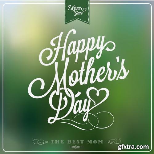 Happy Mothers Day Cards Labels Icons Design Elements 50EPS Happy Mothers Day Cards Labels Icons Design Elements 50EPS