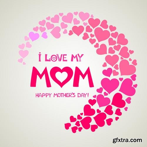 Happy Mothers Day Cards Labels Icons Design Elements 50EPS Happy Mothers Day Cards Labels Icons Design Elements 50EPS