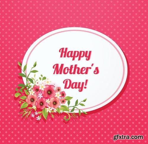 Happy Mothers Day Cards Labels Icons Design Elements 50EPS Happy Mothers Day Cards Labels Icons Design Elements 50EPS