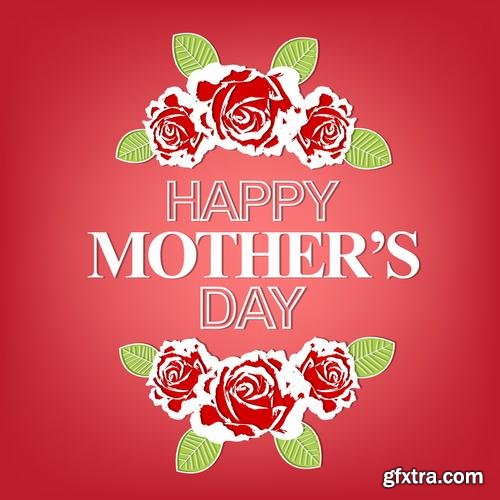 Happy Mothers Day Cards Labels Icons Design Elements 50EPS Happy Mothers Day Cards Labels Icons Design Elements 50EPS