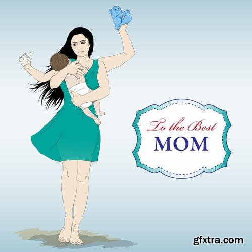 Happy Mothers Day Cards Labels Icons Design Elements 50EPS Happy Mothers Day Cards Labels Icons Design Elements 50EPS
