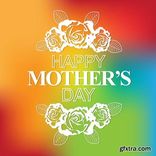 Happy Mothers Day Cards Labels Icons Design Elements 50EPS Happy Mothers Day Cards Labels Icons Design Elements 50EPS