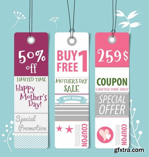 Happy Mothers Day Cards Labels Icons Design Elements 50EPS Happy Mothers Day Cards Labels Icons Design Elements 50EPS