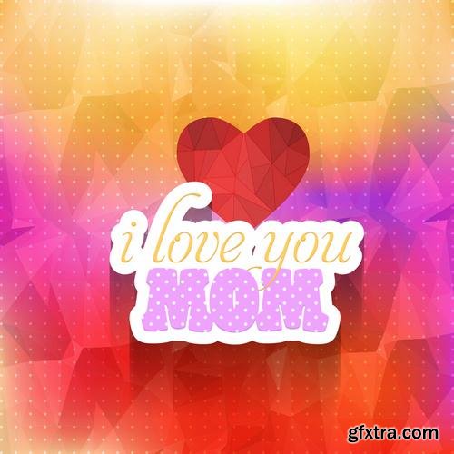 Happy Mothers Day Cards Labels Icons Design Elements 50EPS Happy Mothers Day Cards Labels Icons Design Elements 50EPS