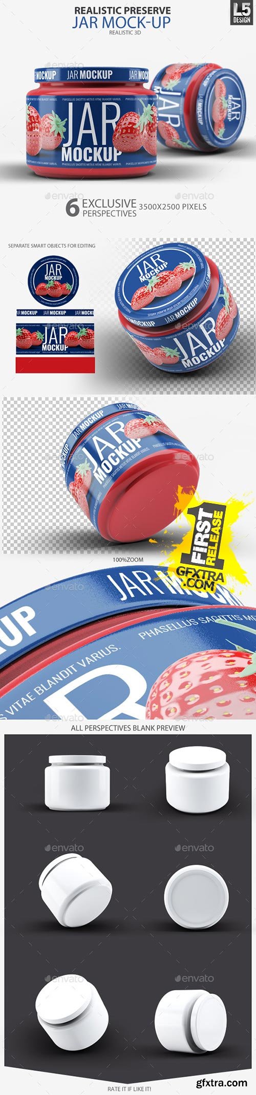 GraphicRiver - Realistic Preserve Jar Mock-Up 11315587 GraphicRiver - Realistic Preserve Jar Mock-Up 11315587