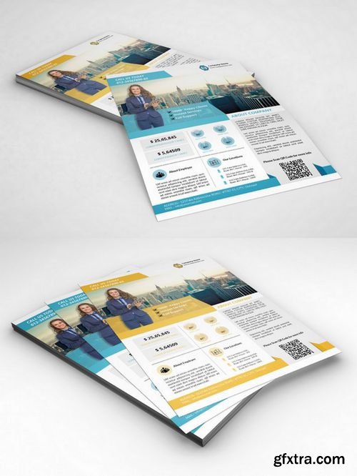 InDesign - Business flyer - 2 color - CM 261174