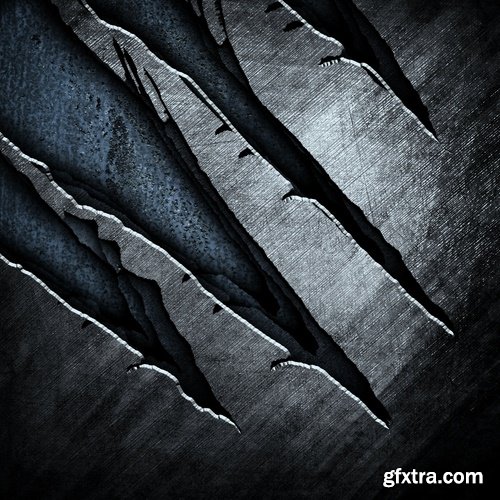Collection of with a background track from the clutches of a cut crack split metal 25 HQ Jpeg