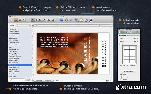 Business Card Composer 5.2 MacOSX