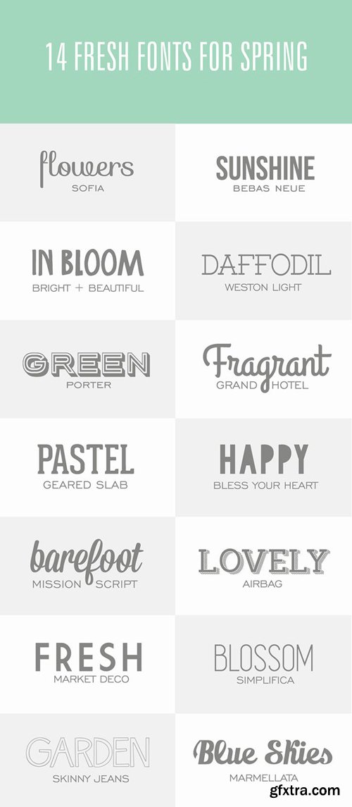 14 Fresh Spring Fonts