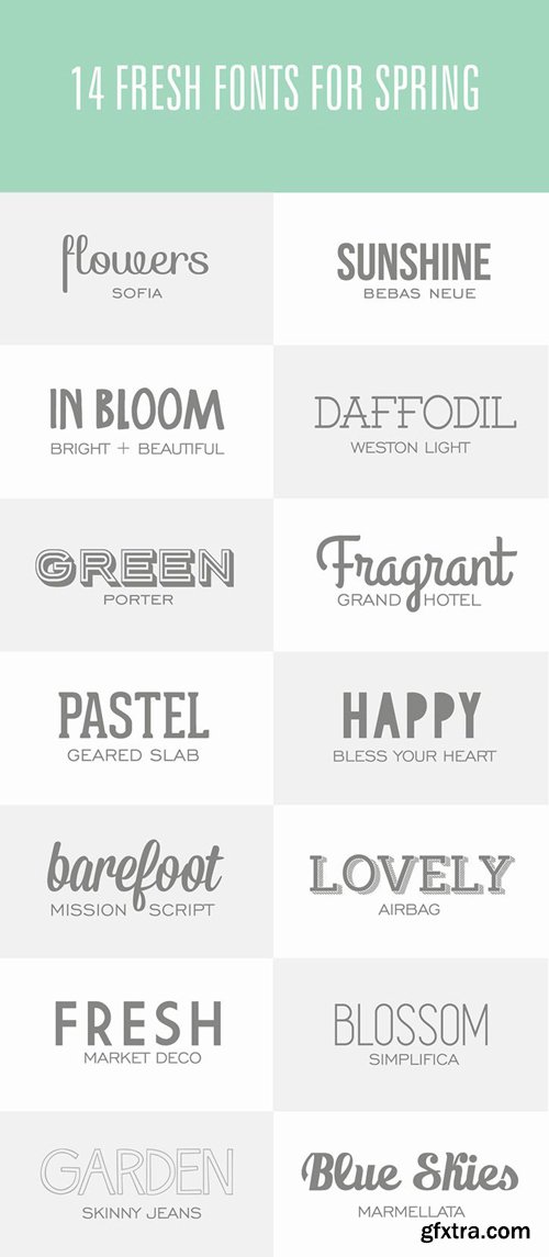 14 Fresh Spring Fonts 14 Fresh Spring Fonts
