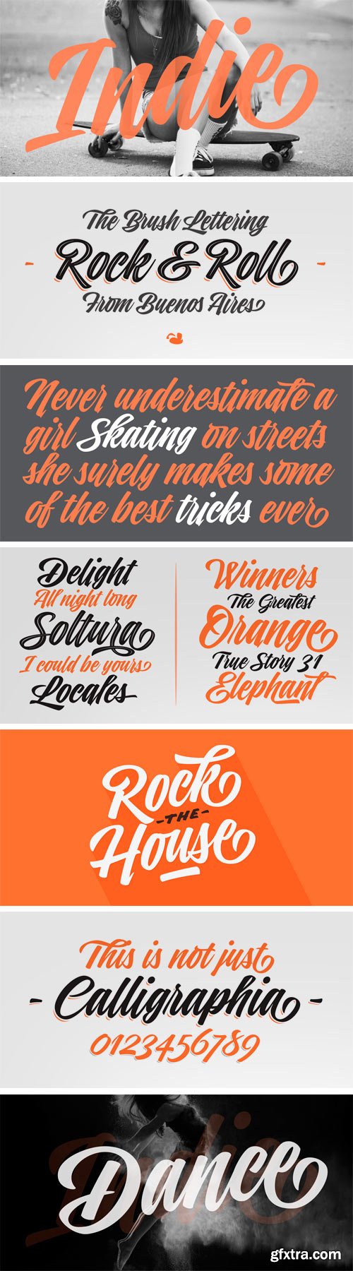 Indie Font Family 5xOTF Indie Font Family 5xOTF