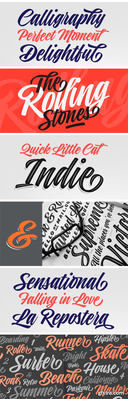 Indie Font Family 5xOTF Indie Font Family 5xOTF