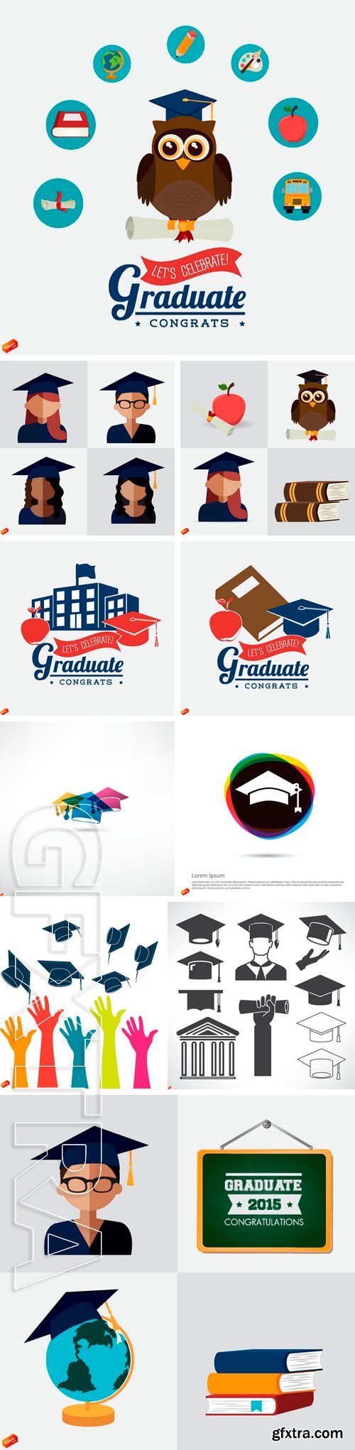 Stock Vectors - Graduation design over white background, vector illustration
