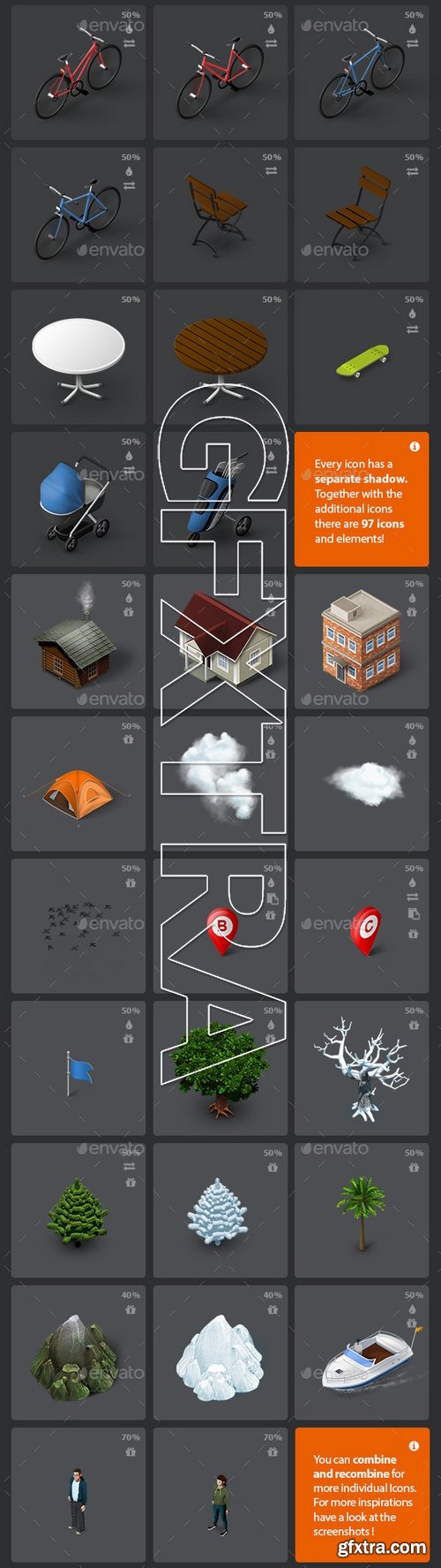 GraphicRiver - Isometric Map Icons - People 11432266