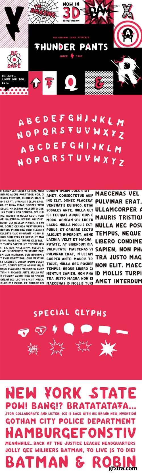 CM - Thunder Pants Typeface