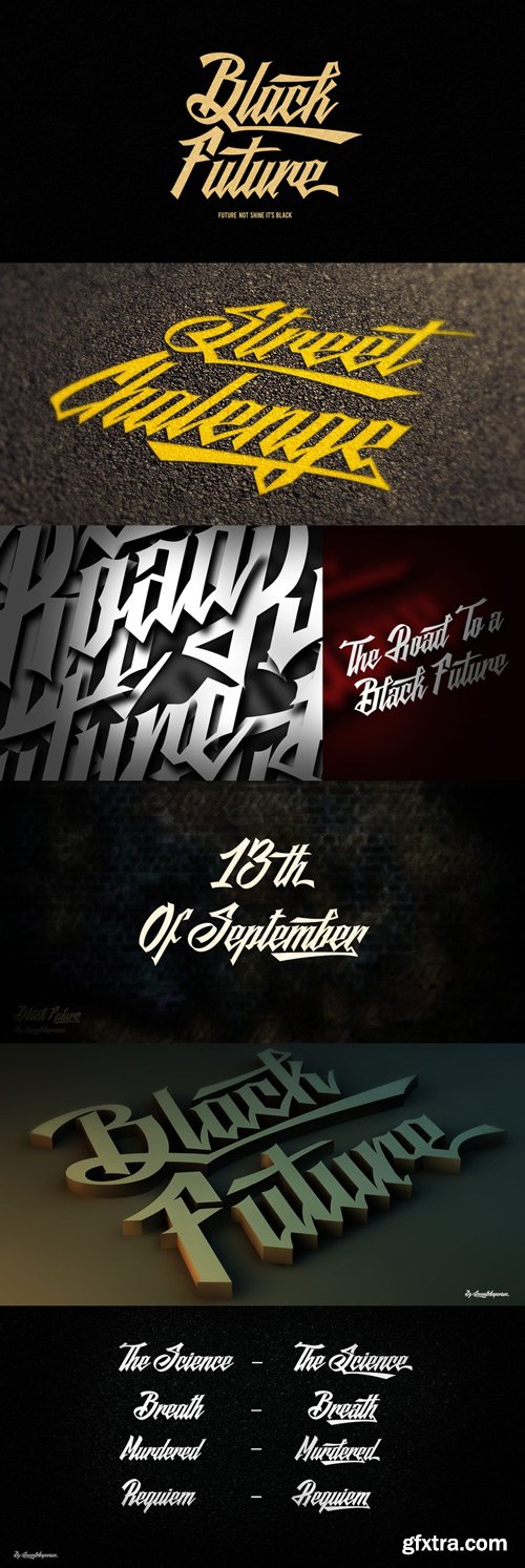 Black Future Font Family $37 Black Future Font Family $37