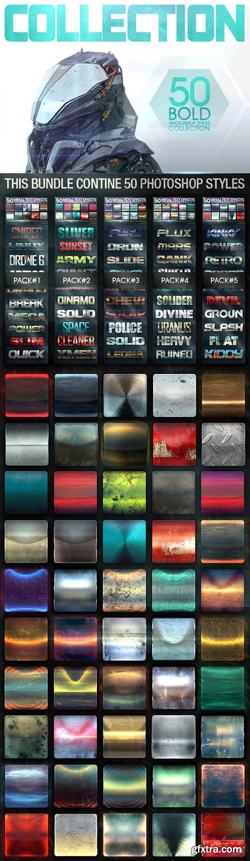 50 Metal Text Effects Bundle V3 11452419
