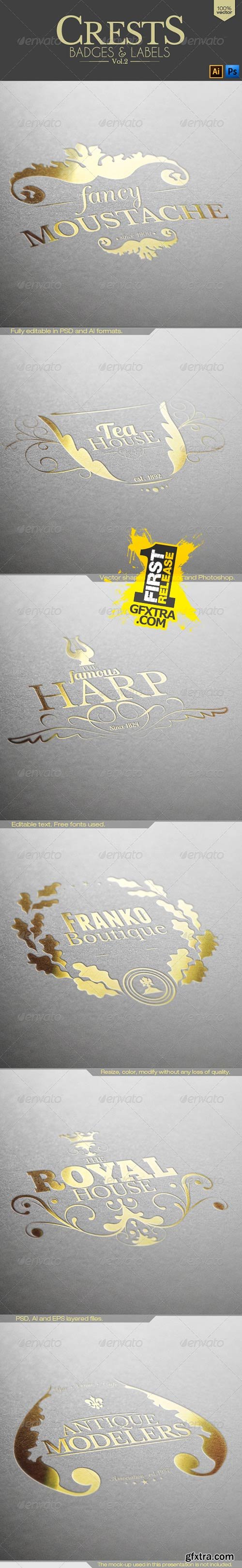 GraphicRiver - Crests Badges and Labels Vol.2 6273479 GraphicRiver - Crests Badges and Labels Vol.2 6273479