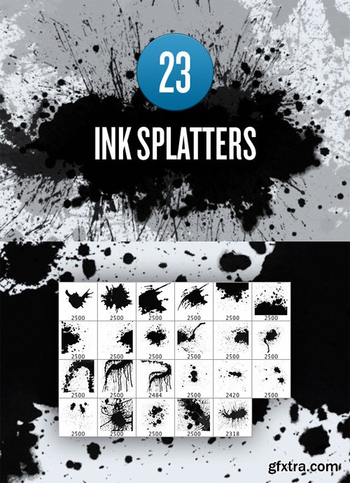 CM - Ink Splatter Photoshop Brushes