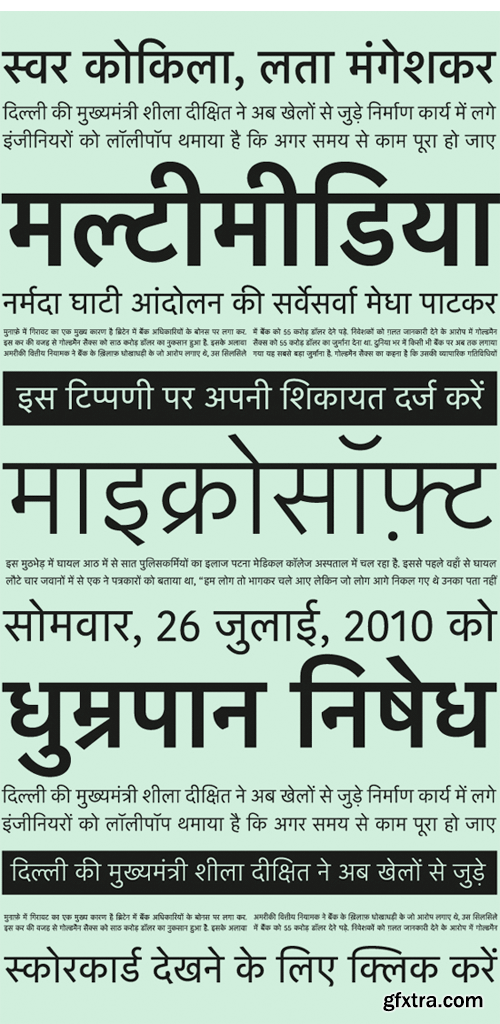 Kohinoor Devanagari Font Family 5xOTF