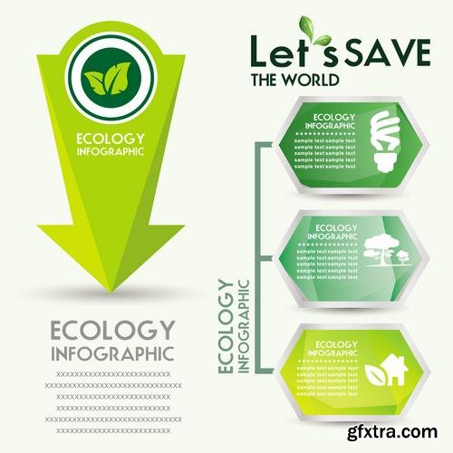 Stock Vector - Ecology Infographic Design Elements, 25EPS