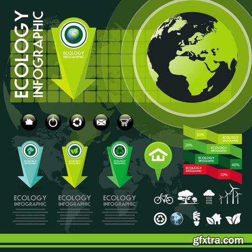 Stock Vector - Ecology Infographic Design Elements, 25EPS