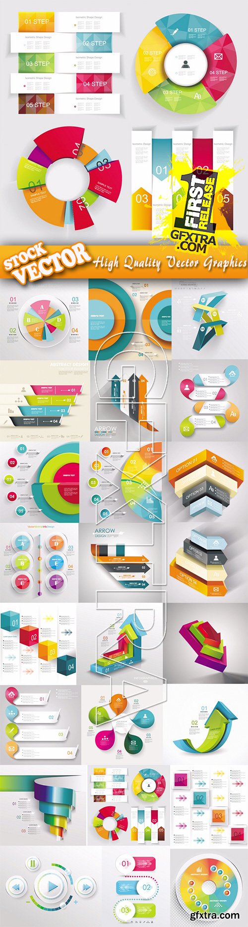 Stock Vector - Modern Design Elements Infographics Stickers and Banners, 60EPS