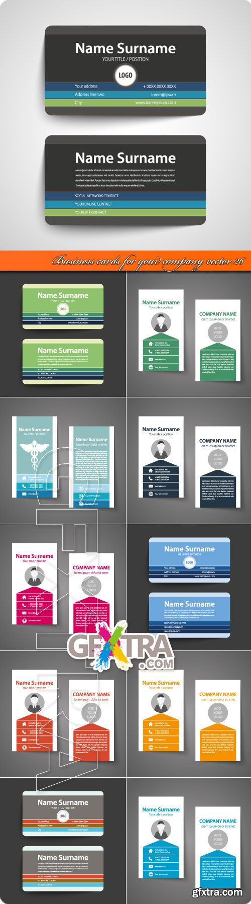 Business cards for your company vector 26