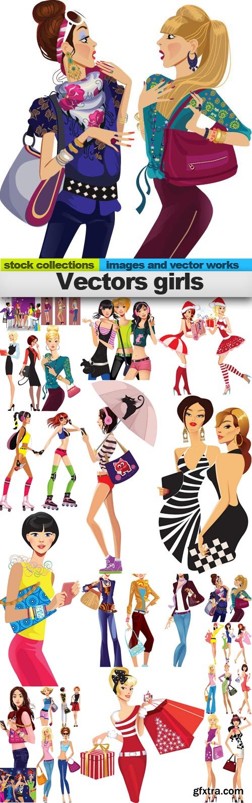 Vectors girls, 20 x EPS