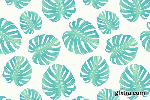CM - Monstera leaves seamless pattern CM - Monstera leaves seamless pattern