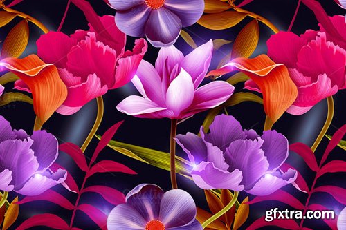 CM - Tropical flowers and leaves CM - Tropical flowers and leaves