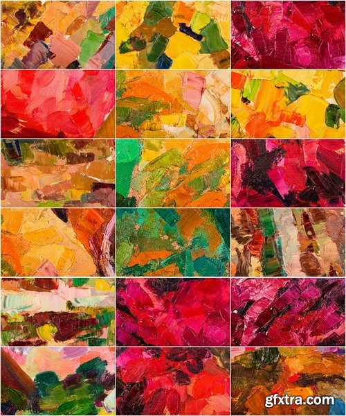 Collection of backgrounds from oil paints 25 HQ Jpeg