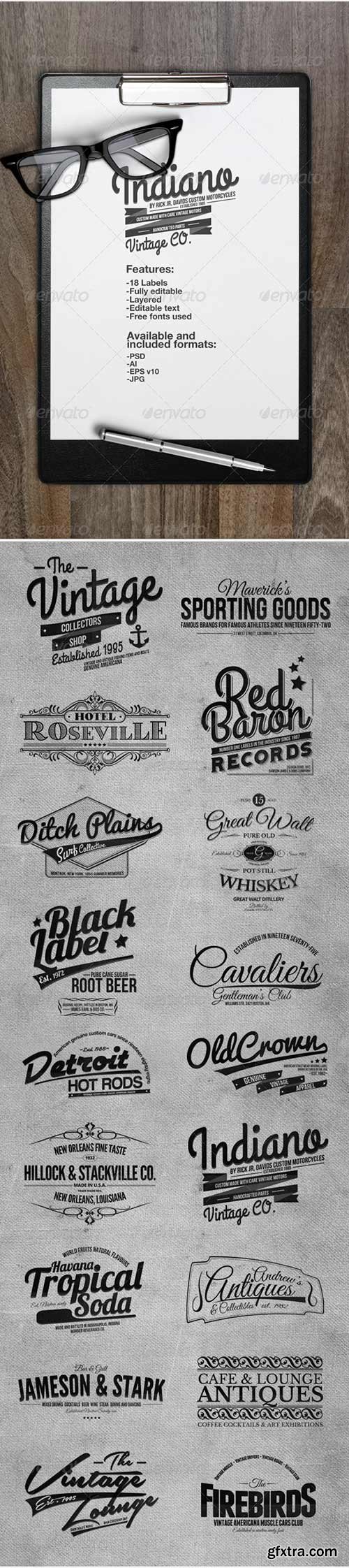 GraphicRiver - Vintage Badges Labels &amp; Signs 6790428