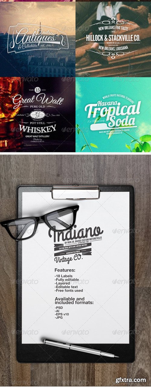 GraphicRiver - Vintage Badges Labels &amp; Signs 6790428