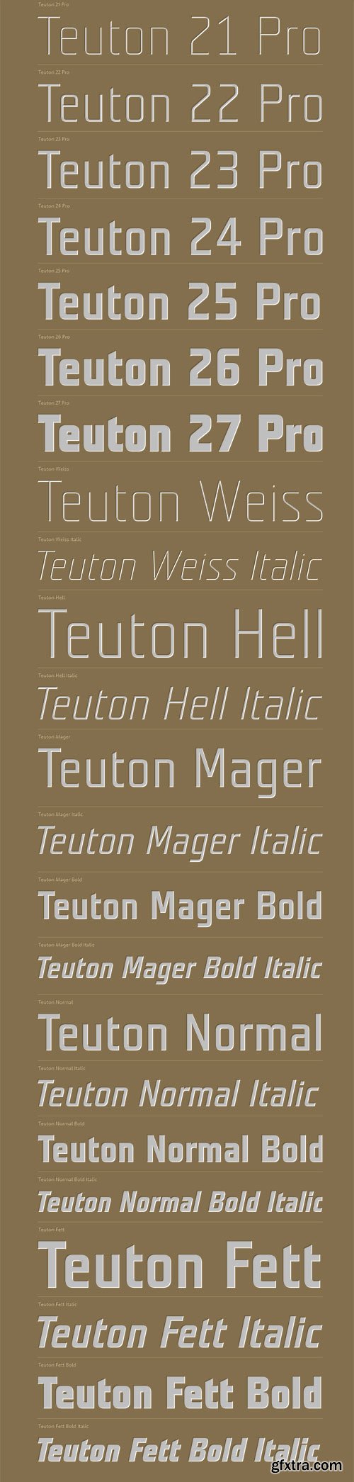 Teuton - Typeface for Graves, Posters and Magazines 23xOTF $279