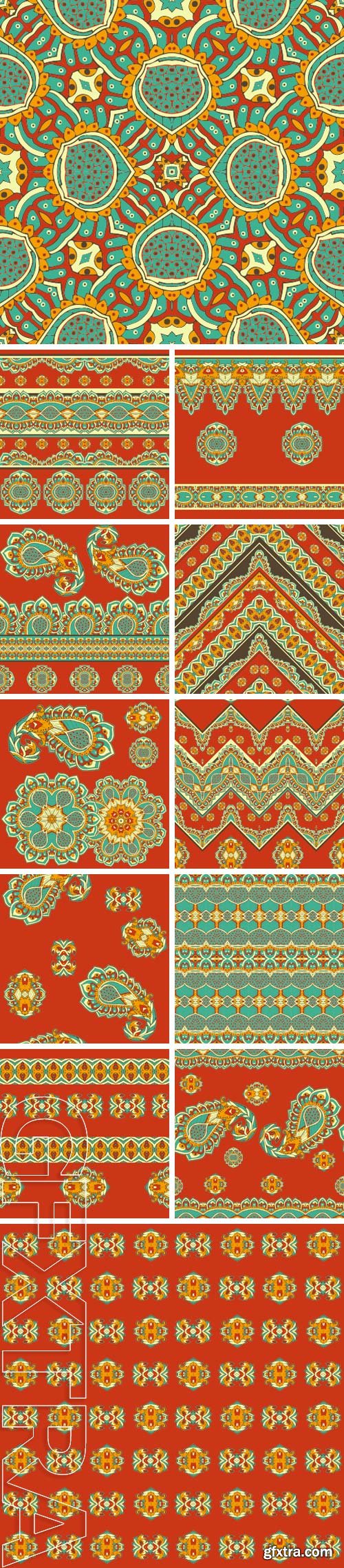 Stock Vectors - Seamless pattern based on traditional Asian elements Paisley