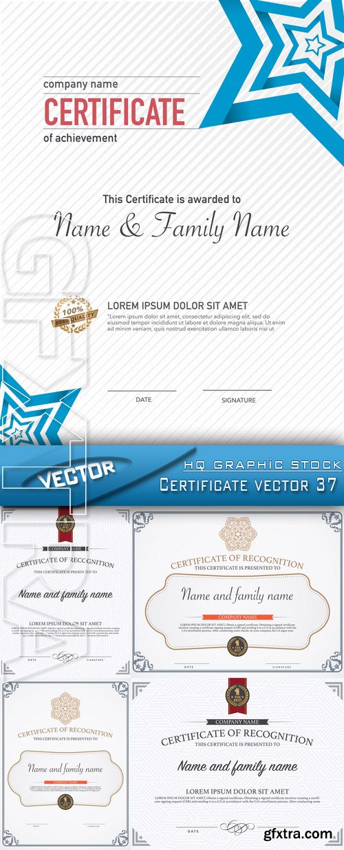 Stock Vector - Certificate vector 37