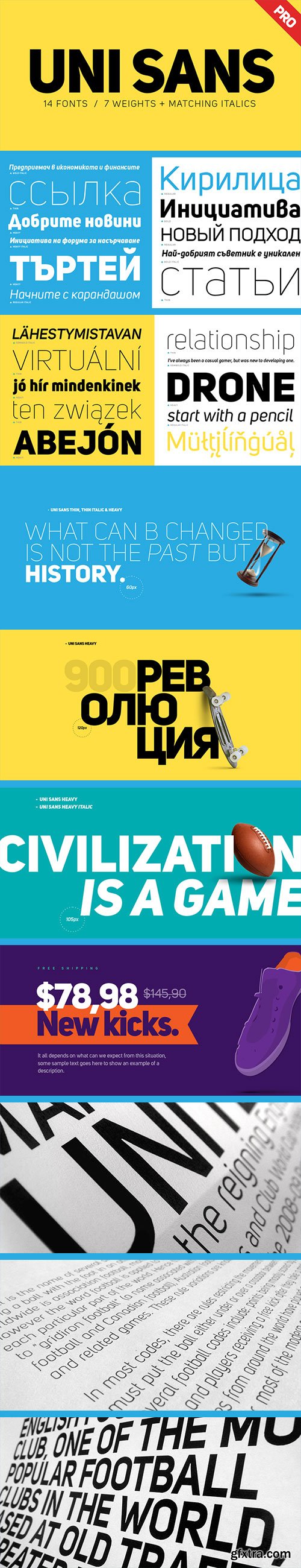 Uni Sans Font Family 14xOTF