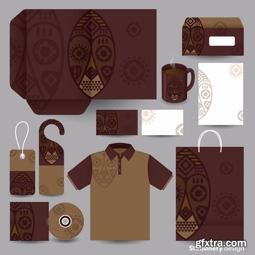 Collection of vector picture corporate template images for printing on a variety of subjects advertising #3-25 Eps