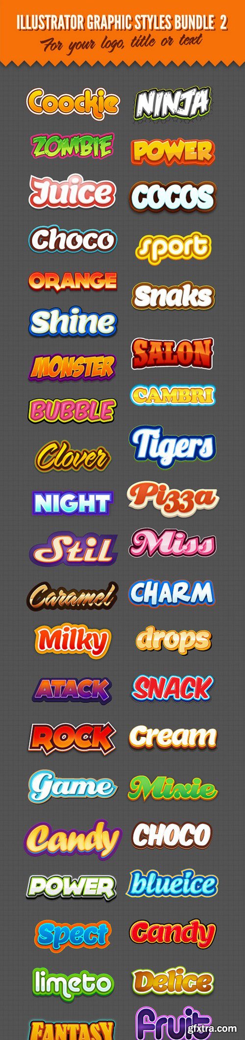 GraphicRiver - illustrator logo graphic styles bundle 2 9523253