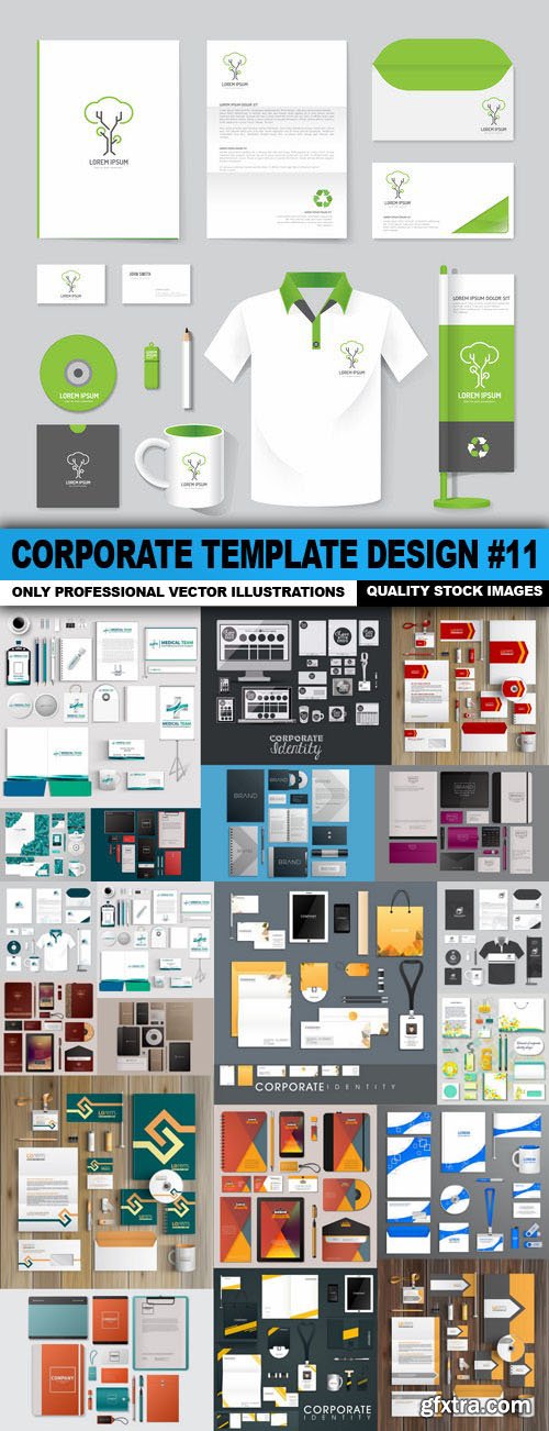 Corporate Template Design #11 - 25 Vector
