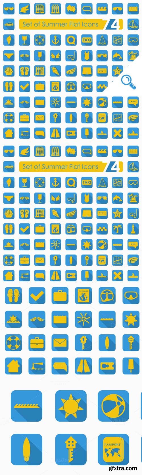 CM - 74 Summer flat icons