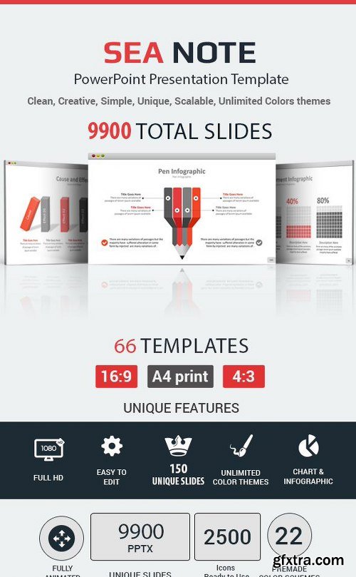 GraphicRiver Sea Note PowerPoint Presentation Template 11661100